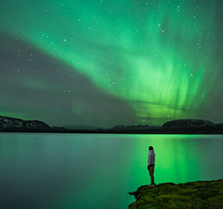 Aurora borealis in the sky. Links to Gifts by Estate Note