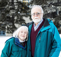 Charles ’74 and Gerry Collins ’74. Links to their story